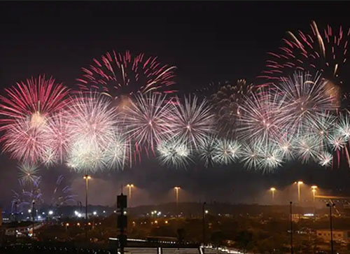 通渭县焰火晚会